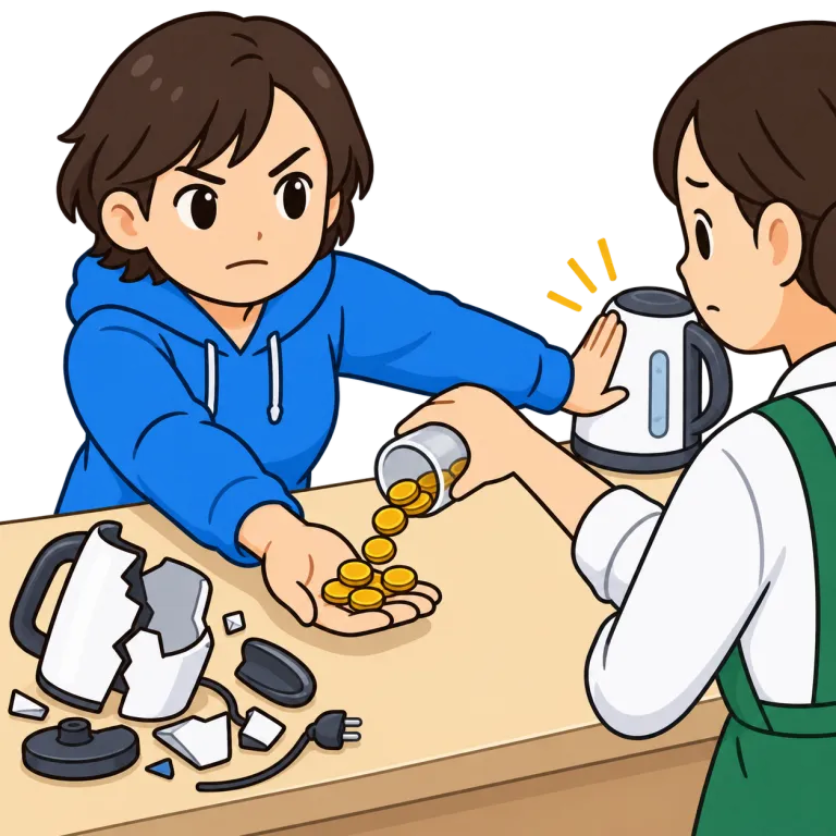 insist on（要求する・phrasal_verb）の覚え方イラスト