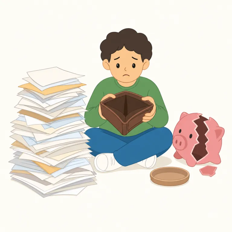 insolvent（支払い不能の・形容詞）の覚え方イラスト — insolvent は in-「ない」+ solvent「支払い能力のある」と考えると覚えやすい形容詞です