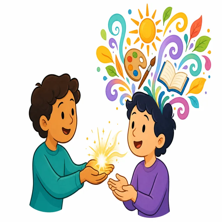 inspire（インスピレーションを与える・verb）の覚え方イラスト