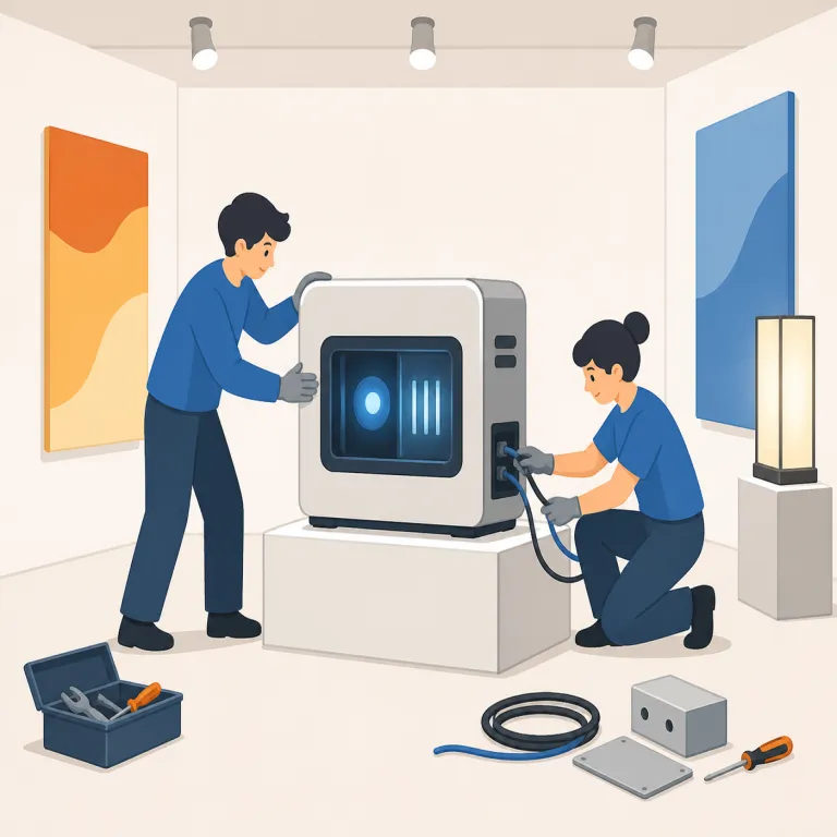 installation（設置、導入、設備、インスタレーション作品・名詞）の覚え方イラスト — install を知っていれば最重要フックはそこです
