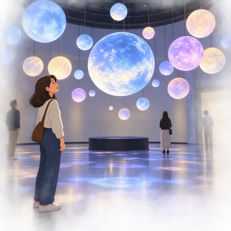 installation（インスタレーション作品・noun）の覚え方イラスト