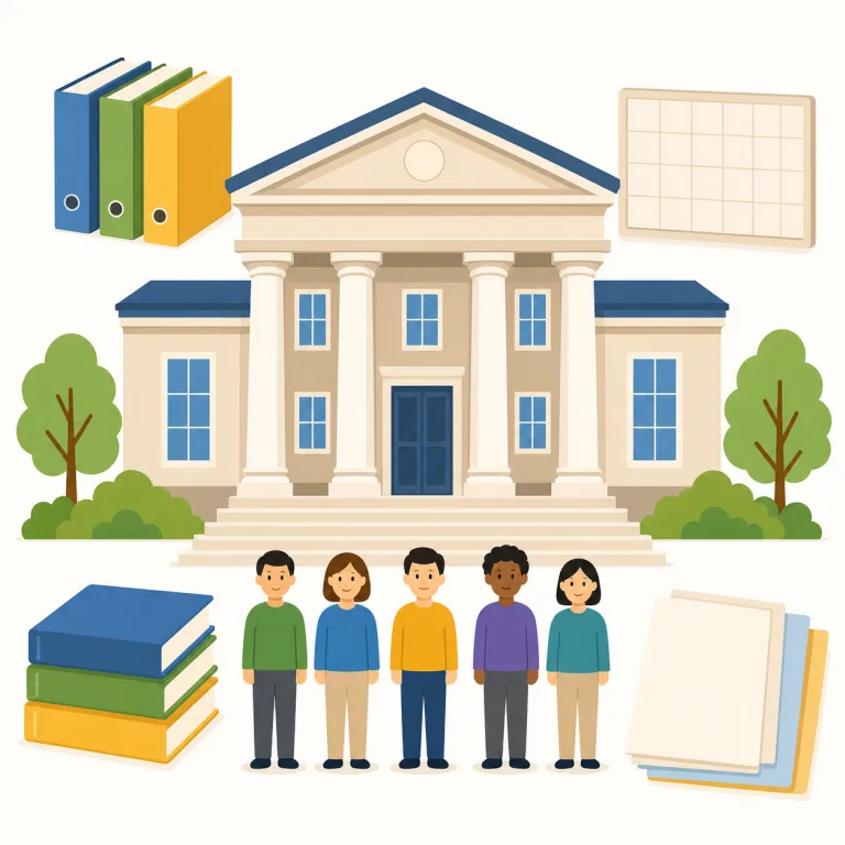 institutional（制度的な・形容詞）の覚え方イラスト — このエントリでは institutional を「制度的な」として覚えます