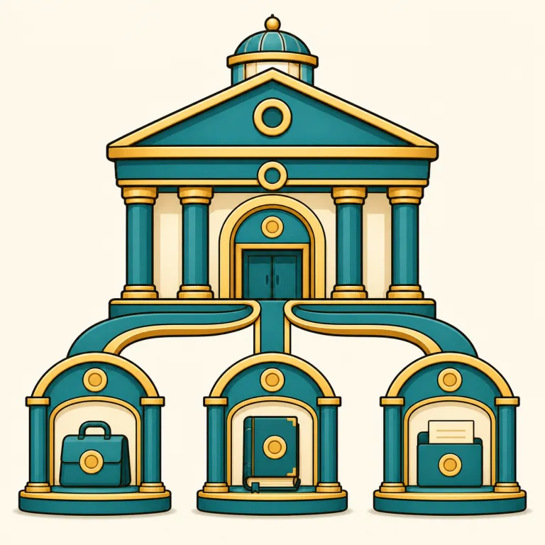 institutional（機関の・adjective）の覚え方イラスト