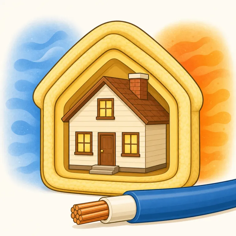 insulate（断熱する、絶縁する・動詞）の覚え方イラスト — 「島」のようにまわりから切り離すイメージで覚えましょう