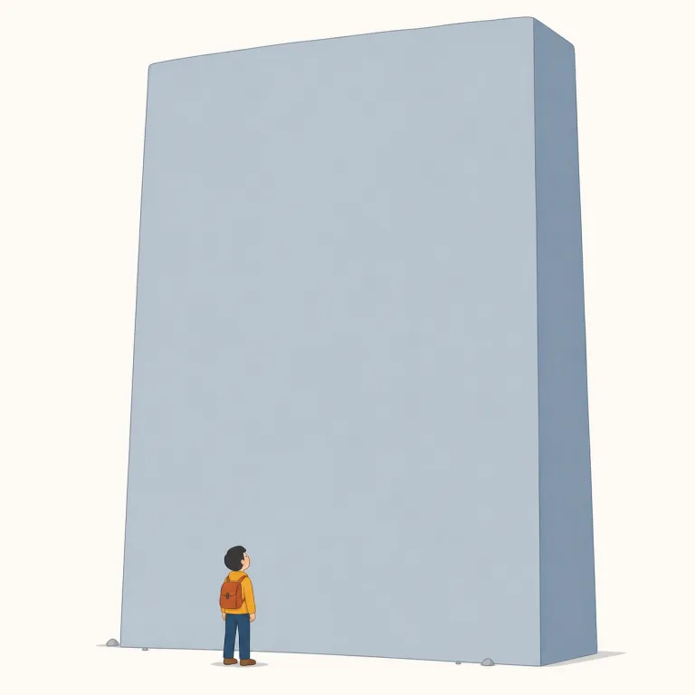 insurmountable（克服できない・adjective）の覚え方イラスト