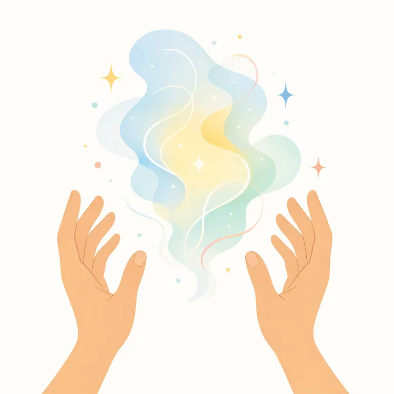 intangible（無形の・形容詞）の覚え方イラスト — このエントリの intangible は、単に「触れられない」という基本義ではなく、資産・価値・利益・文化遺産などに使う「物理的な形をもたない」という用法です
