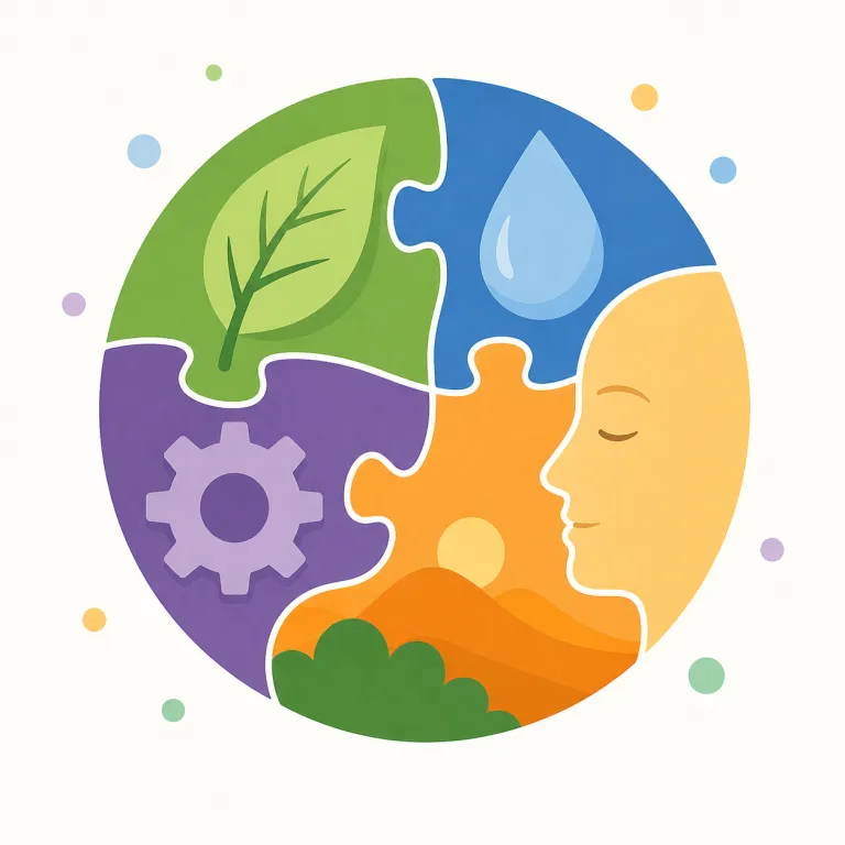 integrative（統合的な・形容詞）の覚え方イラスト — integrate（統合する）→ integrative（統合して働く性質の）と見ると覚えやすい