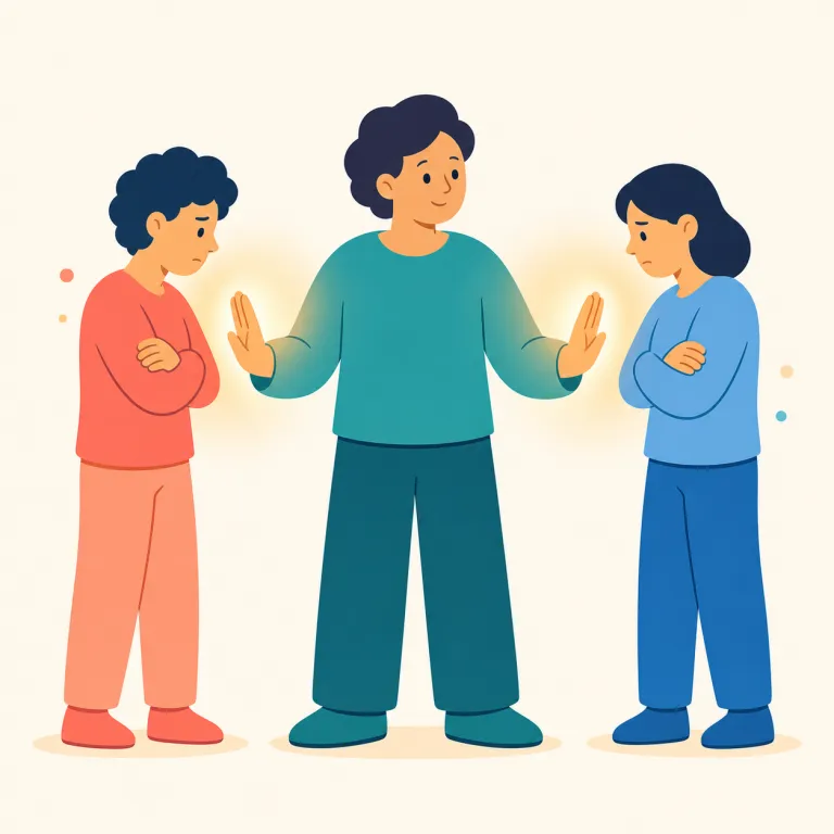 intercession（とりなし・名詞）の覚え方イラスト — まず core は cease に近い cession ではなく、inter + cession で「間に入る行為」と見ると覚えやすいです