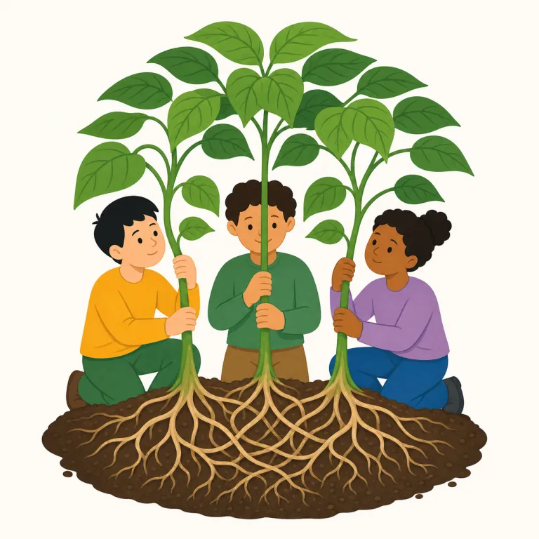 interdependent（相互依存の、互いに依存し合う・形容詞）の覚え方イラスト — まず depend「依存する」が核です
