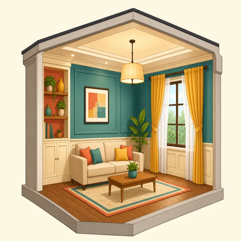 interior（内装・noun）の覚え方イラスト