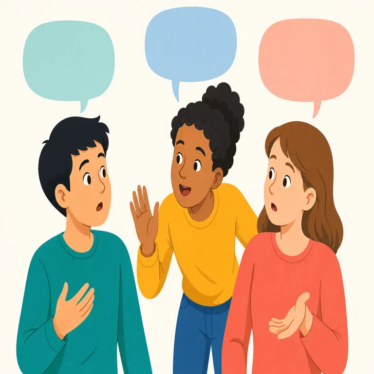 interjects（口を挟む・動詞）の覚え方イラスト — まず interject を一語で覚える
