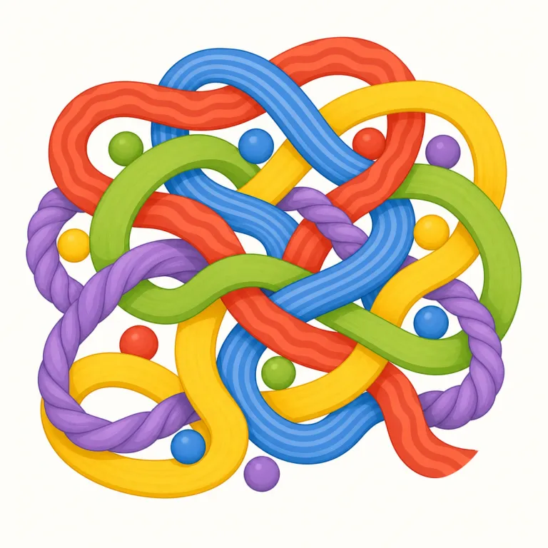 intermingled（混ざり合った・形容詞）の覚え方イラスト — inter- を見たら「相互に・間で」をまず押さえ、mingle は mingle with people のように「人や物が自然に入り交じる」と覚えると、inter…