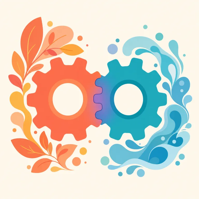 interplay（相互作用・名詞）の覚え方イラスト — inter- は international や interact の inter と同じで「間で・相互に」