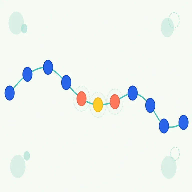 interpolated（補間された・形容詞）の覚え方イラスト — まず inter- を見たら「間」を連想すると覚えやすいです