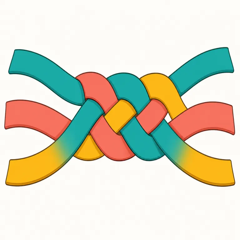 interweaving（織り交ぜる・動詞）の覚え方イラスト — まず weave＝「糸を織る」を核に置くと覚えやすいです