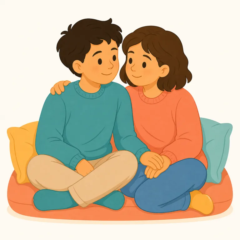 intimate（親密な・形容詞）の覚え方イラスト — intimate は「親密な」と覚えます