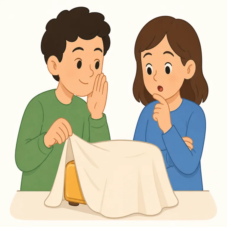 intimating（ほのめかしている・動詞）の覚え方イラスト — intimate を「親密な」だけでなく「それとなく伝える」という動詞の意味まで含めて覚えると入りやすい語