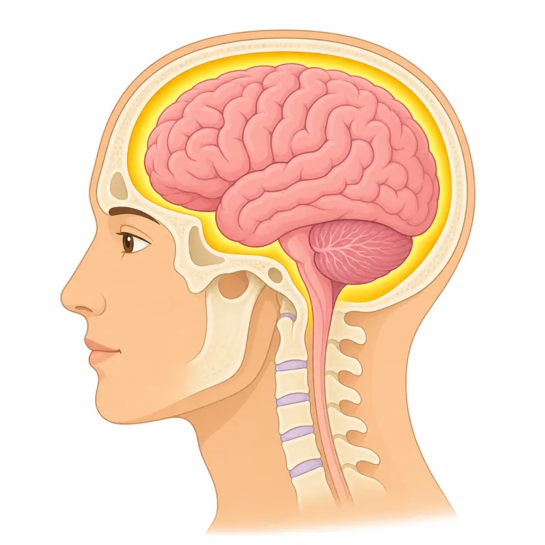 intracranial（頭蓋内・形容詞）の覚え方イラスト — intra- は「内側」、cranial は cranium（頭蓋）に関係する語だと押さえると、intracranial は「頭蓋の内側にある」と分解して覚えやすいです
