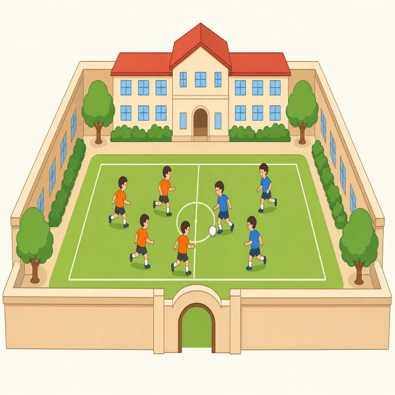 intramural（学内の・形容詞）の覚え方イラスト — `intra-` は `inside` 系、`inter-` は `international` などの「〜の間」を表す語で見分けると定着します