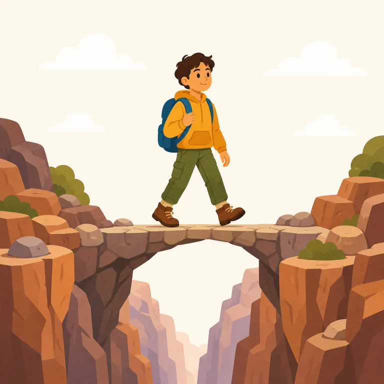 intrepid（勇敢な・形容詞）の覚え方イラスト — brave より少し硬く、未知の危険や困難にひるまず進む人に使う語だと押さえると残りやすいです