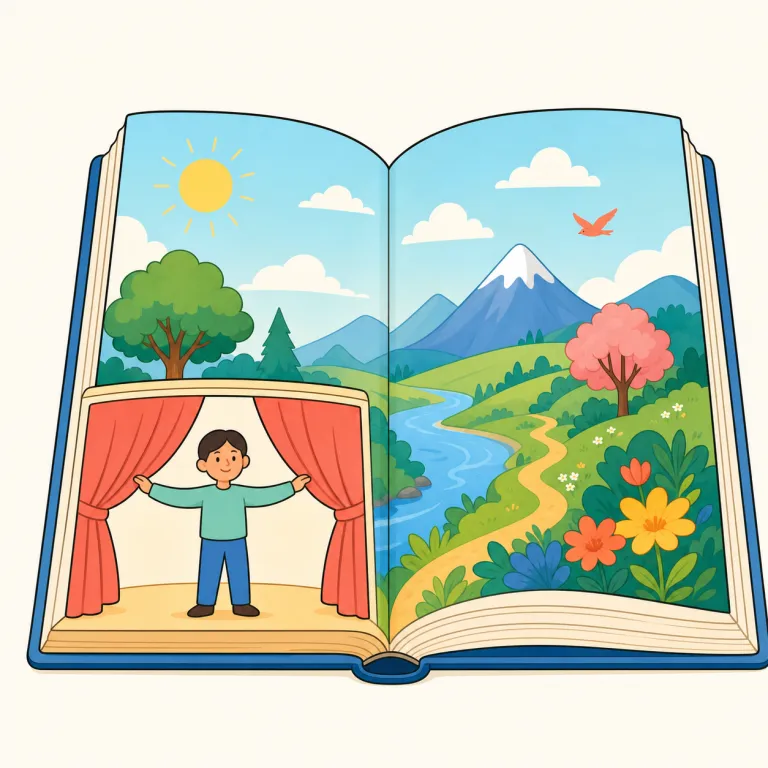 intro（導入部・名詞）の覚え方イラスト — intro は introduction の短縮形で、「本編へ中に導く部分」と覚えると分かりやすいです