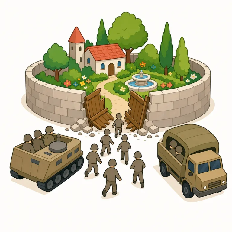 invasion（侵略・名詞）の覚え方イラスト — invasion は「侵略」という軍事・歴史の文脈で覚えます