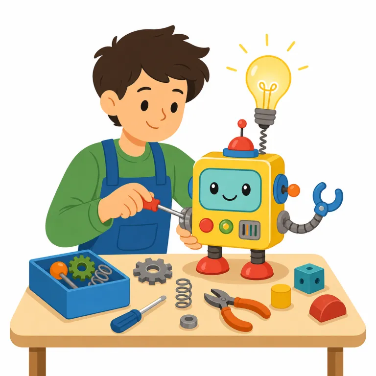 invent（発明する・動詞）の覚え方イラスト — invent は invent, invention, inventor の語族でまとめると、「新しいものを生み出す」中心語として覚えやすいです