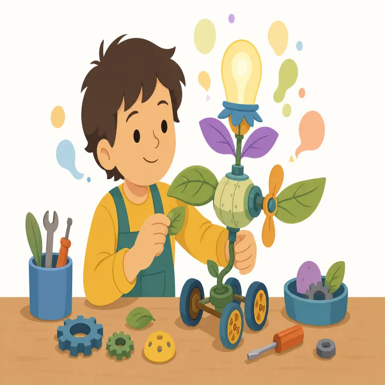 inventiveness（独創性・名詞）の覚え方イラスト — inventiveness は、まず基礎の invent「発明する・考え出す」を軸にすると覚えやすいです