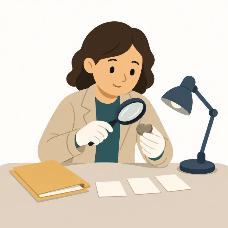 investigator（捜査官・名詞）の覚え方イラスト — このエントリでは investigator を、犯罪や不正行為を扱う「捜査官」として覚えます