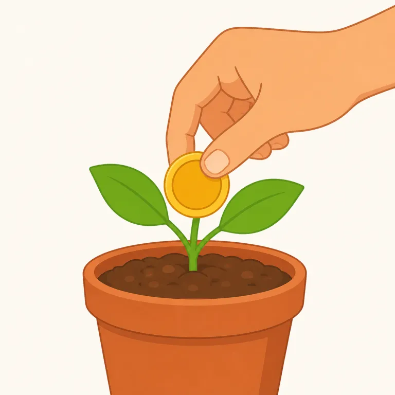 investment（投資・名詞）の覚え方イラスト