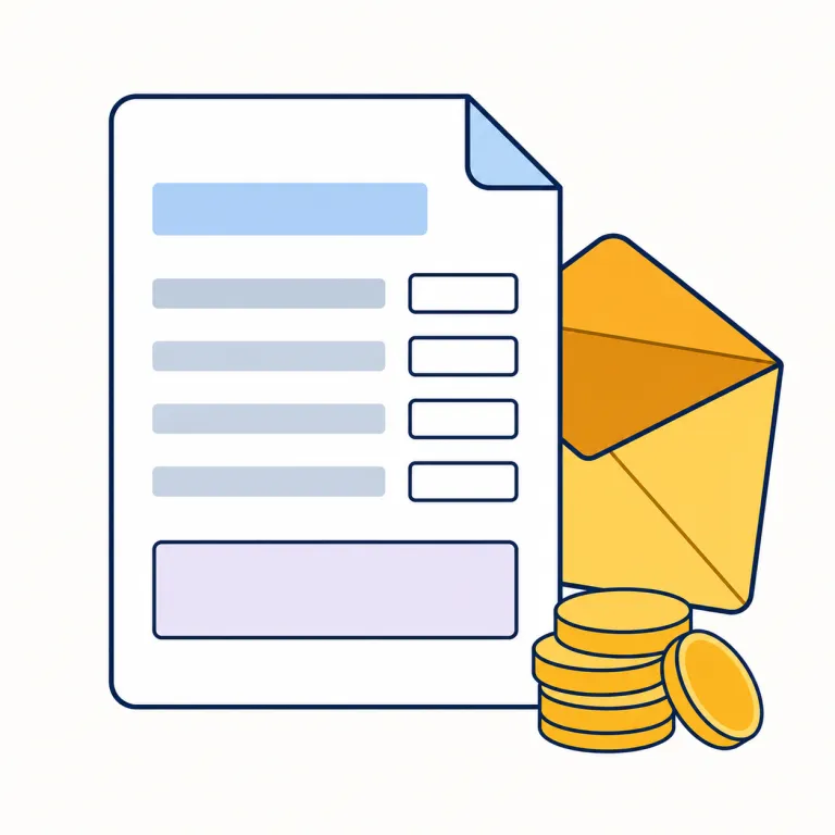 invoice（請求書・名詞）の覚え方イラスト