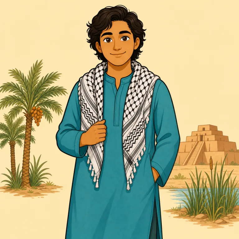 iraqi（イラク人・noun）の覚え方イラスト