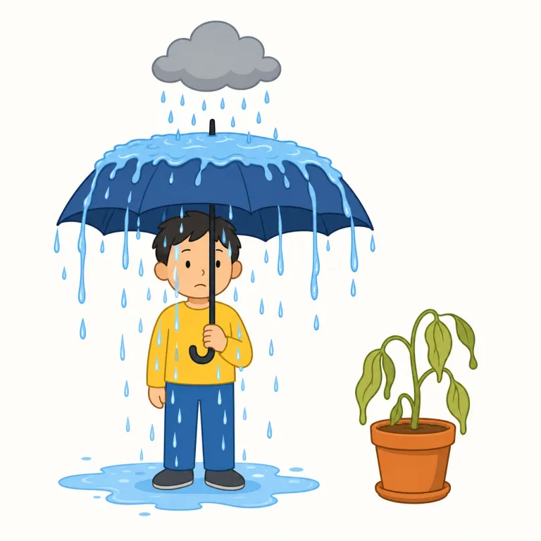 irony（皮肉・名詞）の覚え方イラスト — irony は ironic と一緒に覚え、「表面で言われていること」と「実際に伝わる評価」のずれに注目します