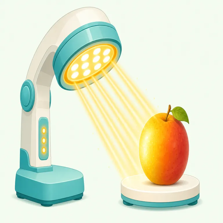 irradiating（照射する・動詞）の覚え方イラスト — まず radiation（放射線）と radiate（放射する）を土台に置くと覚えやすいです