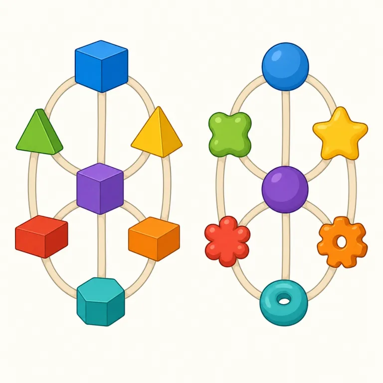 isomorphism（同型性・名詞）の覚え方イラスト — このエントリの isomorphism は、数学などで二つの構造が対応によって本質的に同じだと示せる「同型性」を表します