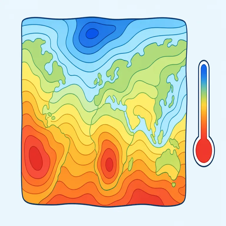 isotherm（等温線・名詞）の覚え方イラスト — まず therm を thermometer・thermal の仲間として見て「温度・熱」を固定する