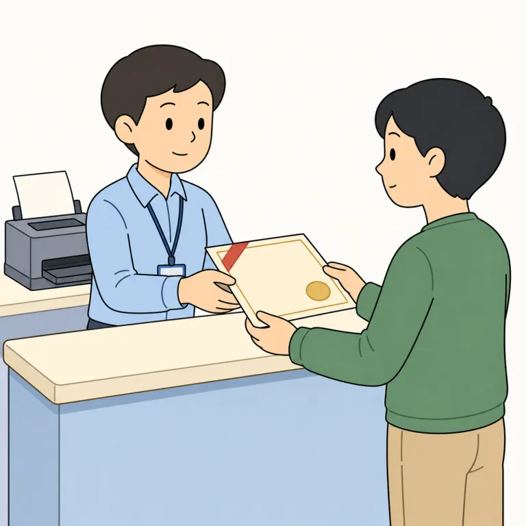 issue a to b（発行する・動詞）の覚え方イラスト — issue は単体だと「問題」の印象が強いですが、動詞では「外に出す→正式に出して渡す」と考えると覚えやすいです