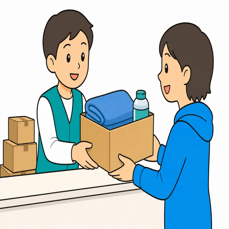 issue a to b（支給する・verb）の覚え方イラスト