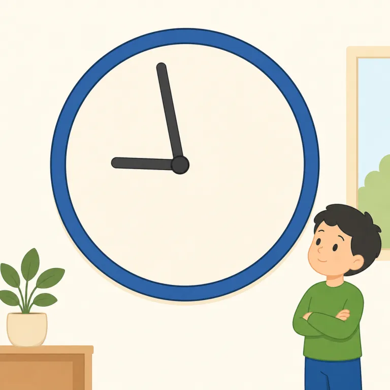 it's almost nine（もうすぐ九時です・イディオム）の覚え方イラスト — 覚える軸は almost＝「まだそこではないが、かなり近い」