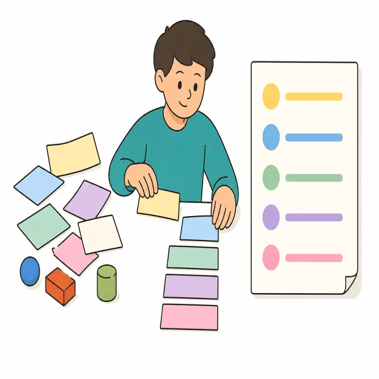 itemize（箇条書きにする・動詞）の覚え方イラスト — item を知っていれば覚えやすい語です