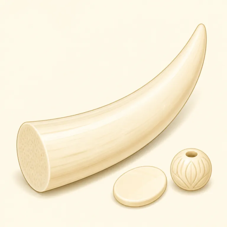 ivory（象牙、アイボリー色・名詞）の覚え方イラスト — まず white と同一視しないのがコツです