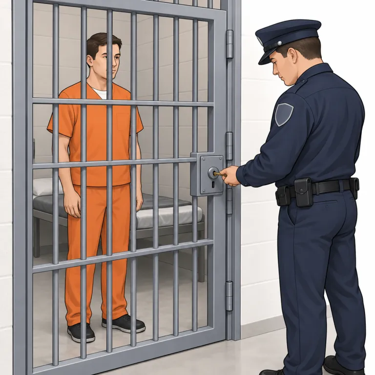 jail（投獄する・verb）の覚え方イラスト