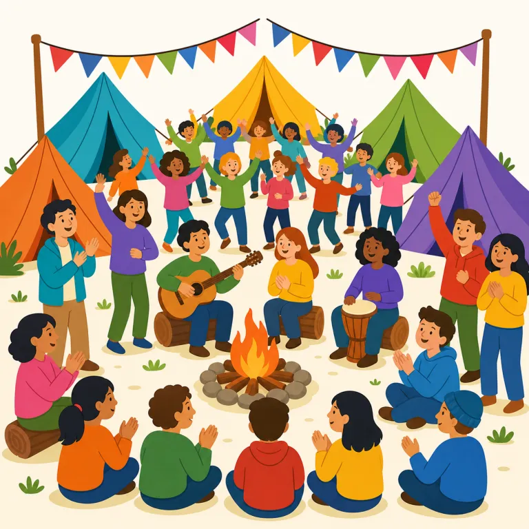 jamboree（大集会・名詞）の覚え方イラスト — jamboree は「にぎやかな大集会・祭典」を表す名詞です