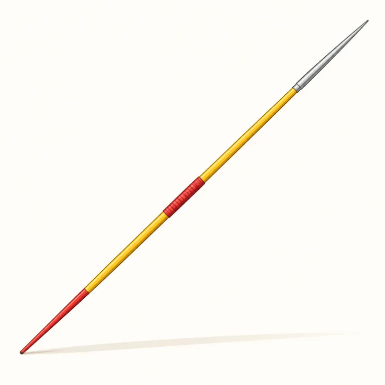 javelin（槍、やり投げのやり・名詞）の覚え方イラスト — まず spear を知っているなら、javelin はその中でも「投げるための細い槍」に絞った語だと覚える