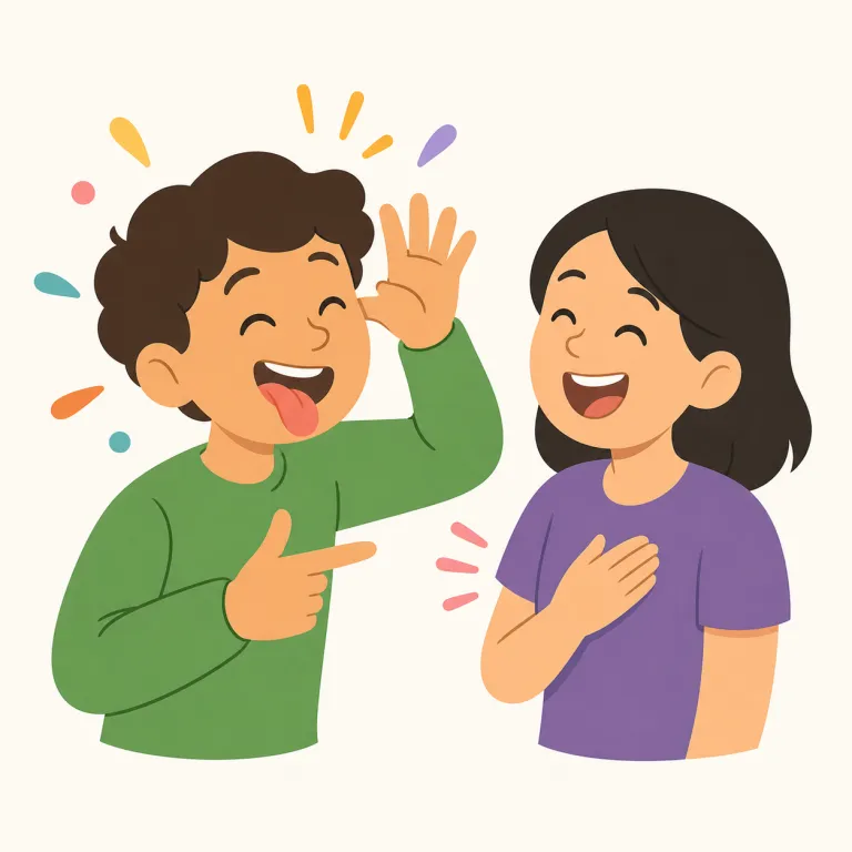 jest（冗談を言う・verb）の覚え方イラスト