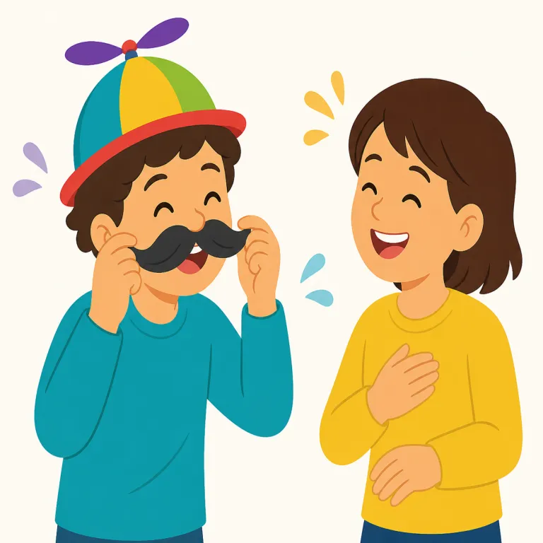 jesting（冗談の、ふざけた・形容詞）の覚え方イラスト — 形容詞の jesting は、comment, tone, smile, manner など「表に出る調子」を修飾して、本気ではない playful な色合いを加える語とし…