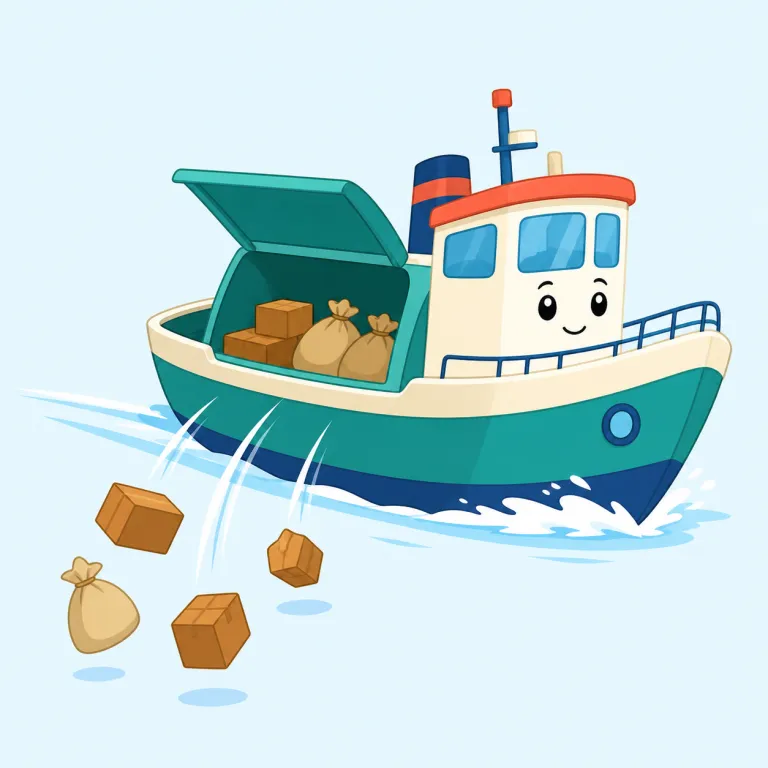 jettison（投棄する・動詞）の覚え方イラスト — jet に「勢いよく飛ばす」感じを持っていると、jettison は「重いもの・不要なものを外へ放り出す」と覚えやすいです