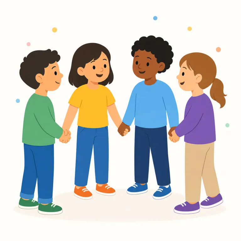 joined（参加した・動詞）の覚え方イラスト — joined は「参加した、加わった」という意味では、人がクラブ、チーム、会社、活動などの中に入り、一員になる場面で使います