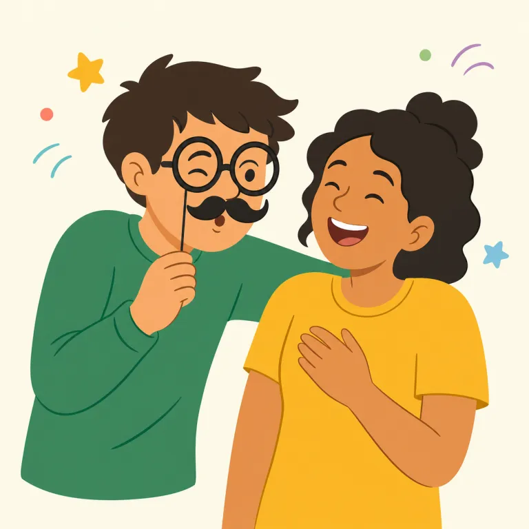 joshing（冗談を言う、からかう・動詞）の覚え方イラスト — joshing は、まず知っている joking と並べて覚えると残りやすいです
