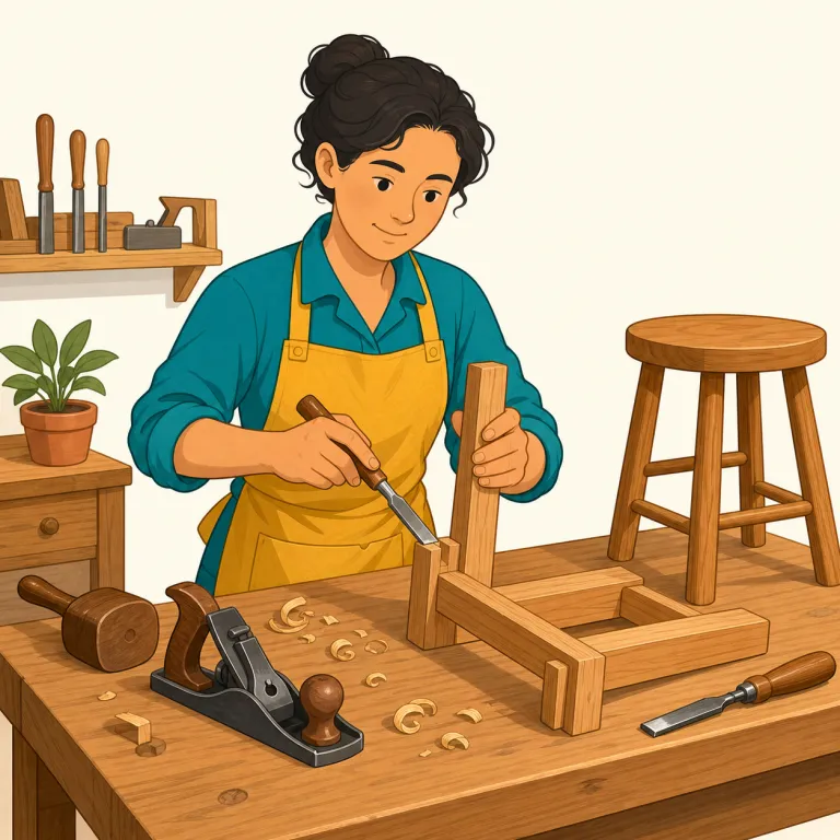 journeyman（一人前の職人、熟練工・名詞）の覚え方イラスト — まず apprentice（見習い）と master（親方）の間に置くと覚えやすい語